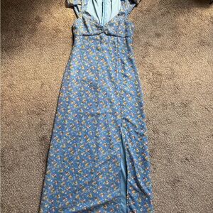 Altar'd State Blue Sleeveless Maxi Dress